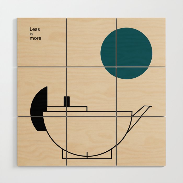 Teapot, Marianne Brandt, Mid Century Modern Art Print, Bauhaus Print Wood Wall Art Gallery Image 1
