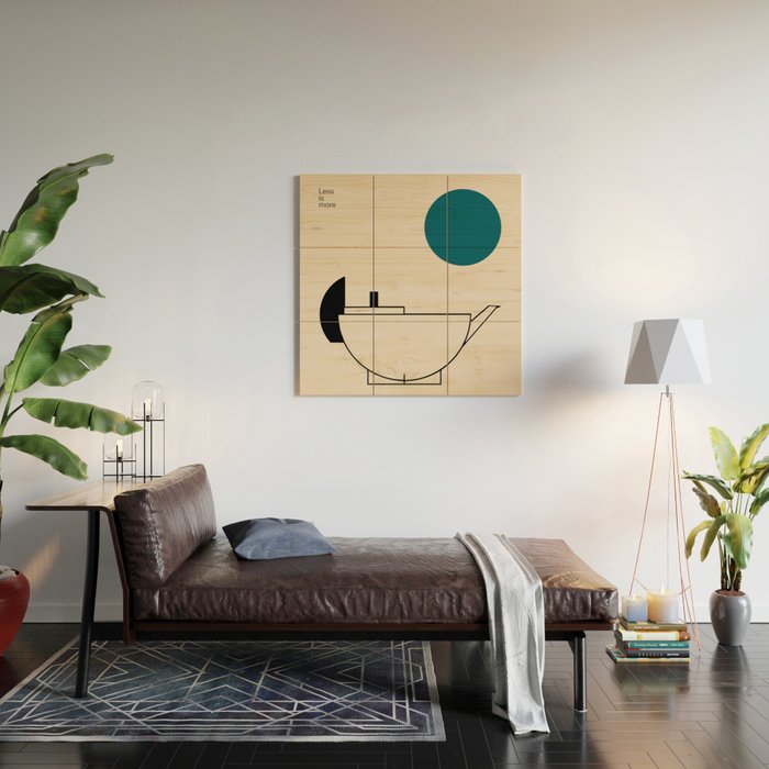 Teapot, Marianne Brandt, Mid Century Modern Art Print, Bauhaus Print Wood Wall Art Gallery Image 2