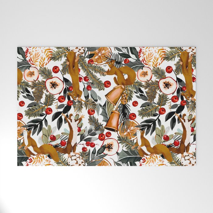 Squirrels on the Christmas tree I Welcome Mat Gallery Image 1