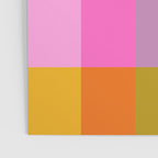 Vibrant Pink and Orange Plaid Abstract Geometric Pattern Poster Gallery Image 3
