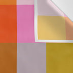 Vibrant Pink and Orange Plaid Abstract Geometric Pattern Wall Tapestry Gallery Image 3