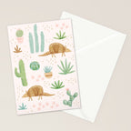 Armadillos in the Desert - Watercolor Stationery Card Gallery Image 2