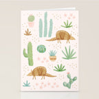 Armadillos in the Desert - Watercolor Stationery Card Gallery Image 2