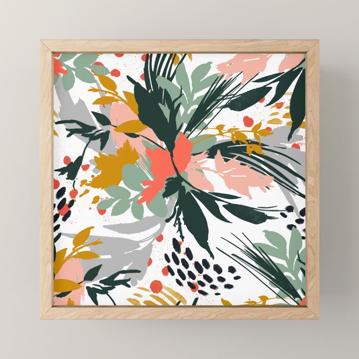 Botanical brush strokes I Mini Art Print Gallery Image 1
