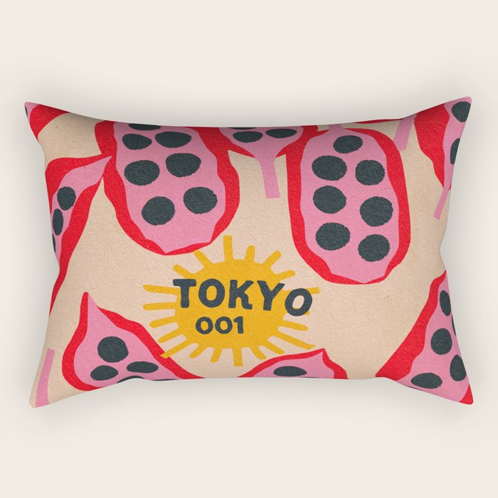 FLOWER MARKET TOKYO Rectangular Pillow Gallery Image 1