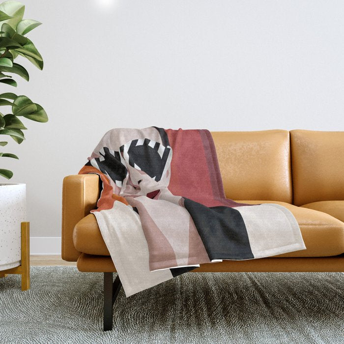 The Face of Fashion 6 Throw Blanket Gallery Image 1