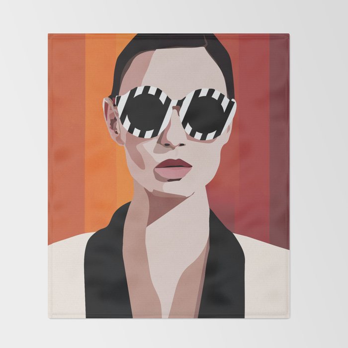 The Face of Fashion 6 Throw Blanket Gallery Image 2