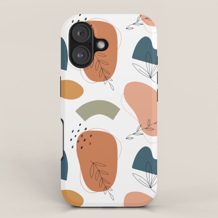 Abstract organic shape art pattern iPhone Case Gallery Image 1