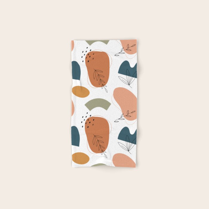 Abstract organic shape art pattern Bath Towel Gallery Image 1