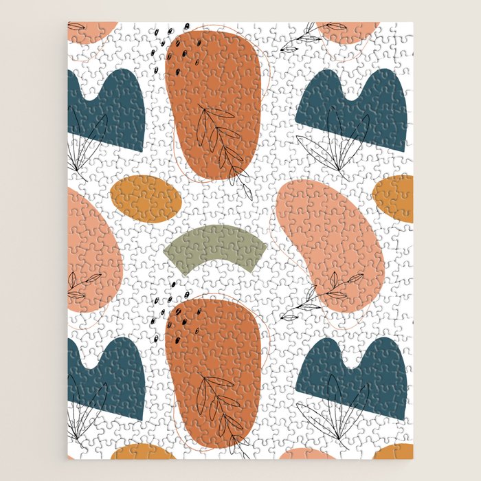 Abstract organic shape art pattern Jigsaw Puzzle Gallery Image 1