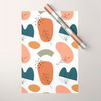 Abstract organic shape art pattern Wrapping Paper Gallery Image 1