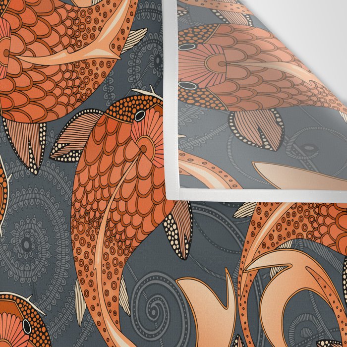 paisley fish gray Wall Tapestry Gallery Image 3