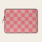 Whipped Peach x Retro Pink Mixed Checker Laptop Sleeve Gallery Image 1