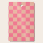 Whipped Peach x Retro Pink Mixed Checker Cutting Board Gallery Image 1