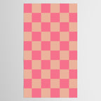 Whipped Peach x Retro Pink Mixed Checker Tablecloth Gallery Image 2