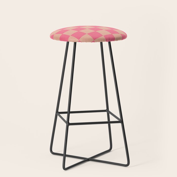 Whipped Peach x Retro Pink Mixed Checker Stool Gallery Image 1
