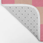 Whipped Peach x Retro Pink Mixed Checker Bath Mat Gallery Image 2