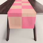Whipped Peach x Retro Pink Mixed Checker Table Runner Gallery Image 1