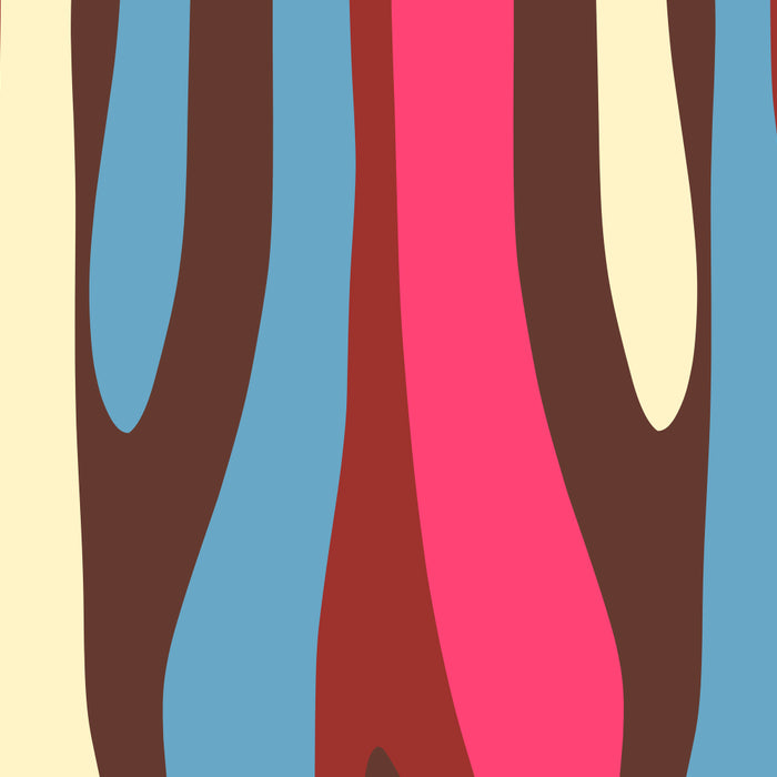 Abstract Wild Stripes Pattern in Pink Maroon Brown Blue Coffee Mug Gallery Image 2