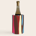 Abstract Wild Stripes Pattern in Pink Maroon Brown Blue Wine Chiller Gallery Image 2