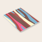 Abstract Wild Stripes Pattern in Pink Maroon Brown Blue Notebook Gallery Image 3