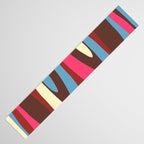 Abstract Wild Stripes Pattern in Pink Maroon Brown Blue Table Runner Gallery Image 3
