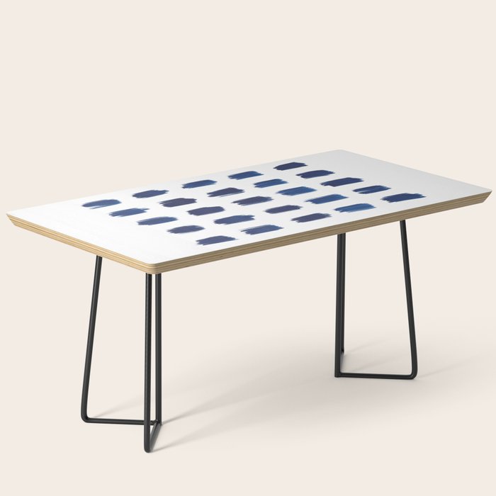 Indigo Abstract Brush Strokes | No. 6 Coffee Table Gallery Image 1