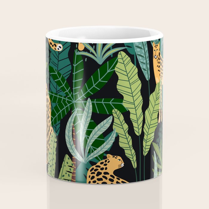 Midnight Leopard Jungle Coffee Mug Gallery Image 4
