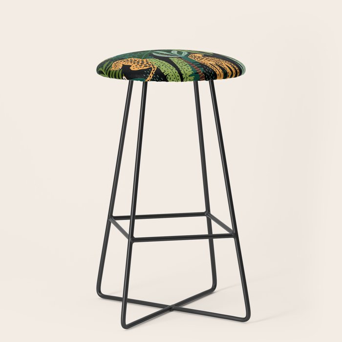 Midnight Leopard Jungle Stool Gallery Image 1