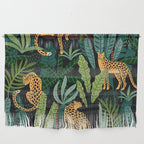 Midnight Leopard Jungle Wall Hanging Gallery Image 1