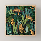 Midnight Leopard Jungle Mini Art Print Gallery Image 1