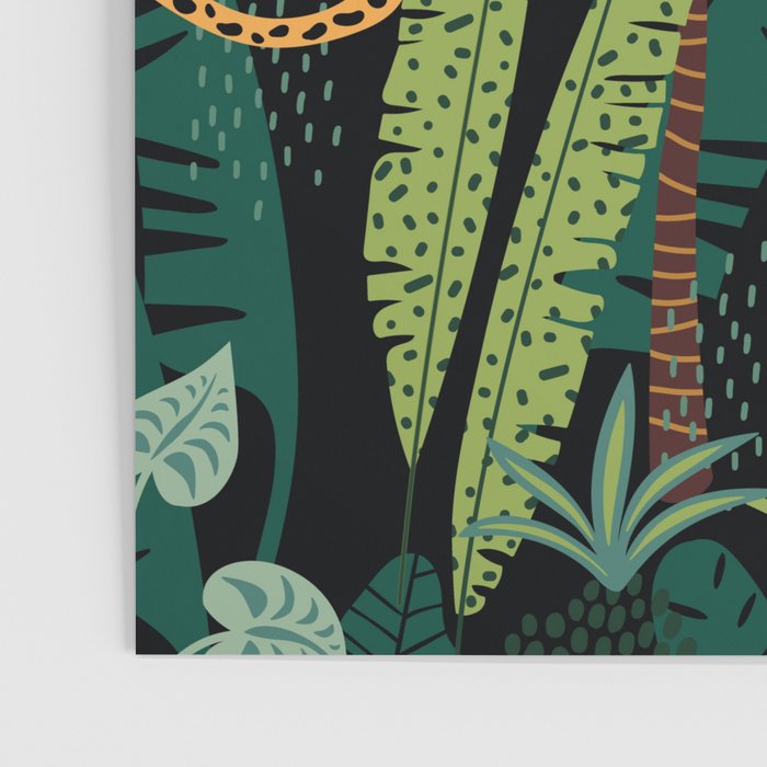 Midnight Leopard Jungle Poster Gallery Image 3