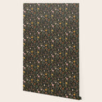 Spring Garden Flower Collection - Charcoal Black Wallpaper Gallery Image 2