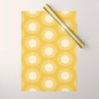 Boho Summer Sun Pattern IV Bright Yellow Wrapping Paper Gallery Image 1