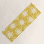 Boho Summer Sun Pattern IV Bright Yellow Yoga Mat Gallery Image 1