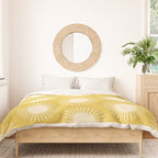 Boho Summer Sun Pattern IV Bright Yellow Duvet Cover Gallery Image 3