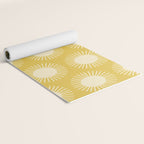 Boho Summer Sun Pattern IV Bright Yellow Yoga Mat Gallery Image 2
