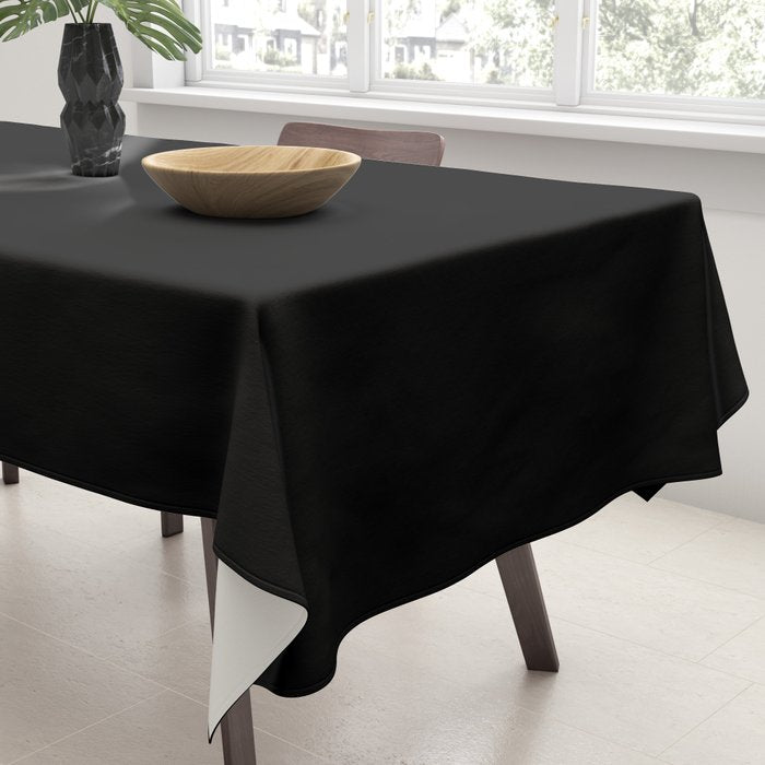 Black Night Solid Color Tablecloth Gallery Image 3