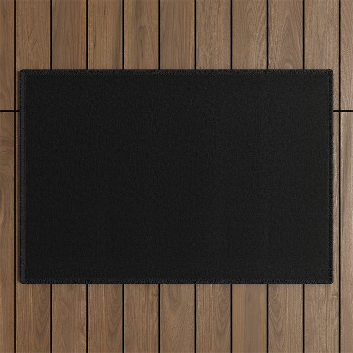 Black Night Solid Color Outdoor Rug Gallery Image 1
