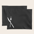 Black Night Solid Color Placemat Gallery Image 1