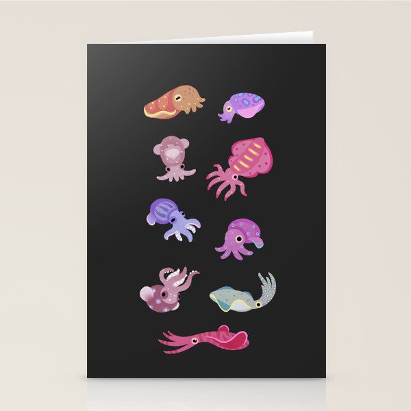 Squids - black Stationery Card Gallery Image 2