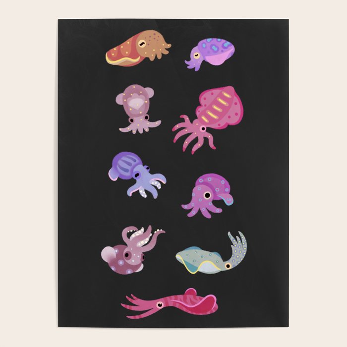 Squids - black Poster Gallery Image 4
