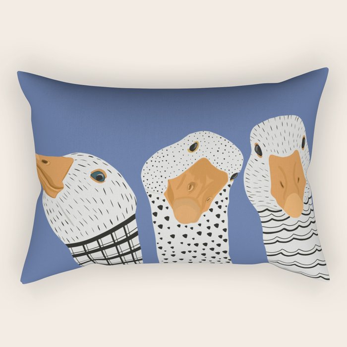 Cute Geese Rectangular Pillow Gallery Image 2