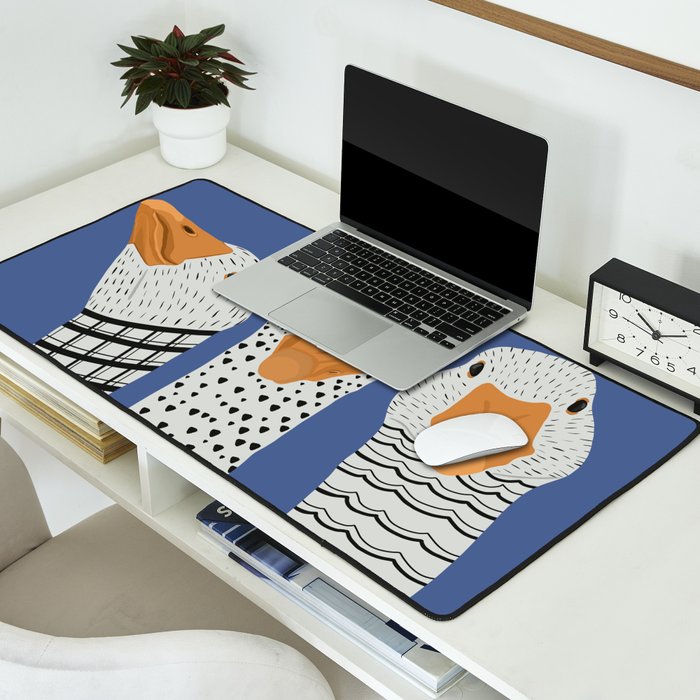 Cute Geese Desk Mat Gallery Image 2