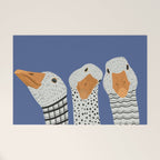 Cute Geese Welcome Mat Gallery Image 1