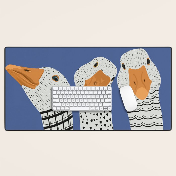 Cute Geese Desk Mat Gallery Image 1
