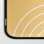 Geometric Lines Rainbow Abstract 11 in Mustard Yellow Gold Laptop Sleeve Gallery Image 3