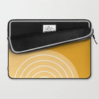 Geometric Lines Rainbow Abstract 11 in Mustard Yellow Gold Laptop Sleeve Gallery Image 2