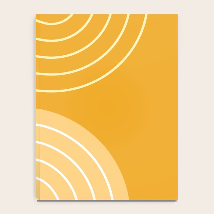 Geometric Lines Rainbow Abstract 11 in Mustard Yellow Gold Notebook Gallery Image 4