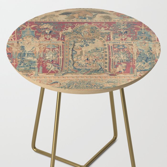 Antique Antwerp Grotesques Tapestry 16th Century  Side Table Gallery Image 2